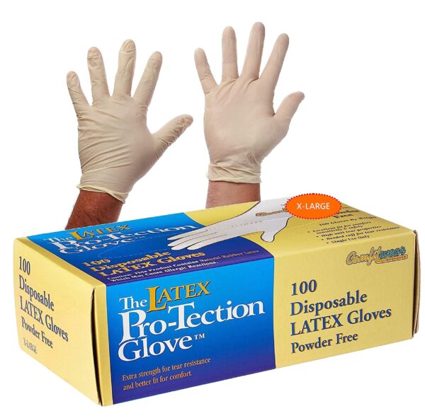 100 pcs Latex Examination Gloves Size: Large Powdered Made in Malaysia