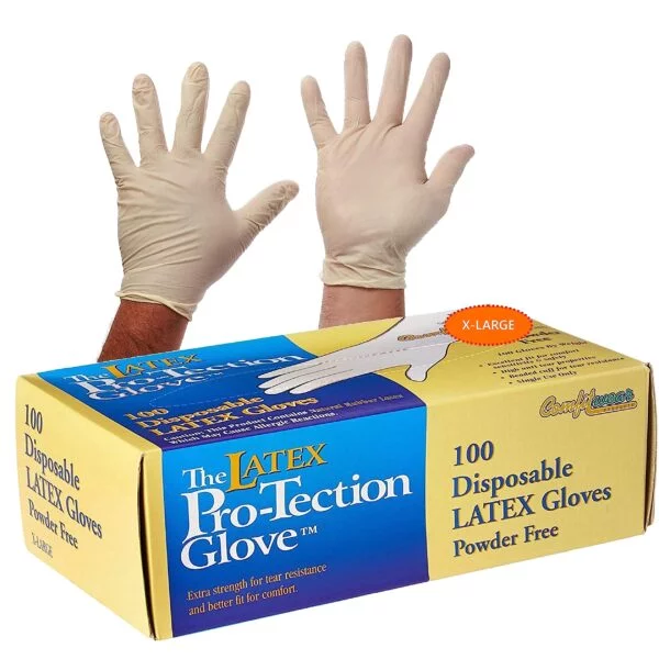 100 pcs Latex Examination Gloves Size: Large Powdered Made in Malaysia