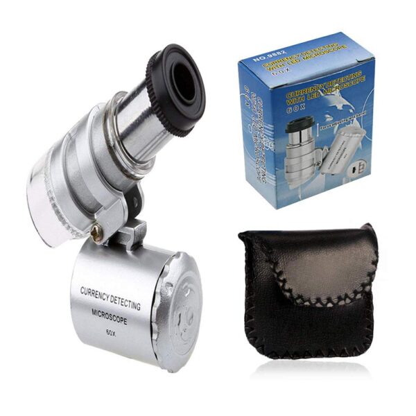 POCKET MICROSCOPE 60X WITH LIGHT & UV IN PAKISTAN