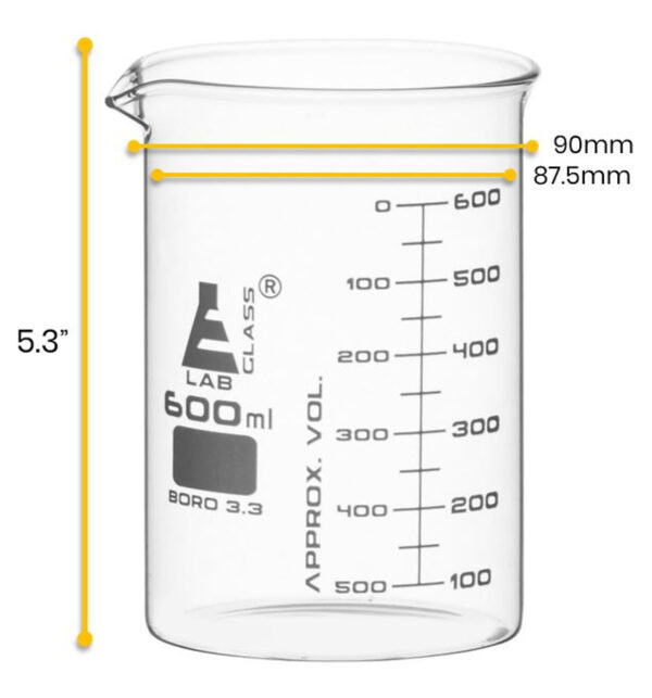 Beakers,Griffin,Heavy Duty w.Spout 600 in Pakistan