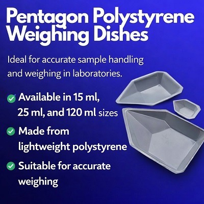 Pentagon Polystyrene Weighing Dishes in Pakistan