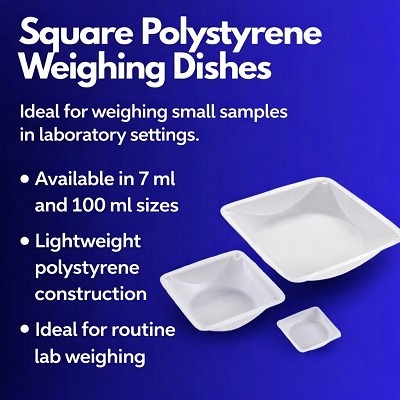 Square Polystyrene Weighing Dishes in Pakistan
